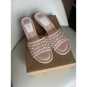 Dolce Vita Meeza Imitation Pearl Sandal in Blush mesh 7